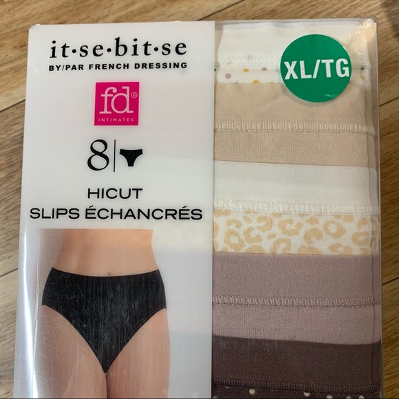 New! 8 Pack It Se Bit Se French Dressing HiCut Underwear Full Coverage - Picture 2 of 8